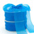 Turquoise Edged Organza 38mm 50 Metre Turqouise Ribbon