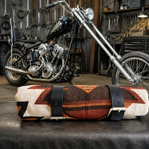 Biker Roll up tote wrap with serape native american blanket