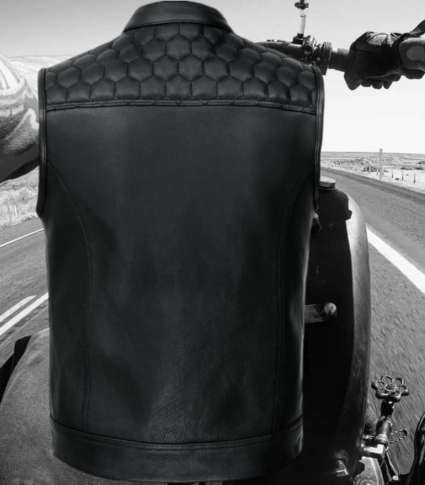 Honeycomb leather cut