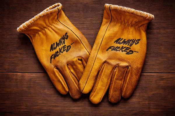 leather gloves "lucky"