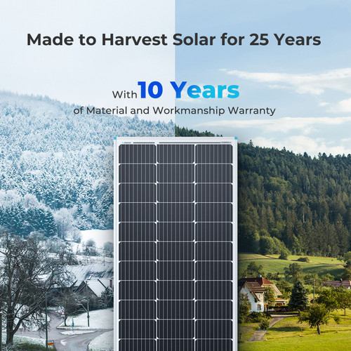 100 Watt 12 Volt Monocrystalline Solar Panel (Compact Design)