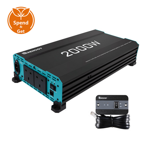 2000W 12V Pure Sine Wave Inverter With English Standard Socket (with UPS Function)