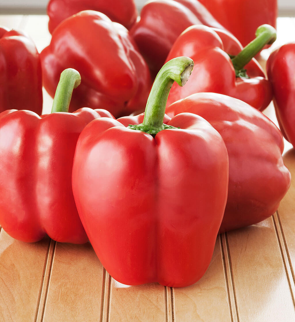 Pepper Sweet 'Quadrato D'Asti Rosso' 1216 Seeds (Capsicum annuum