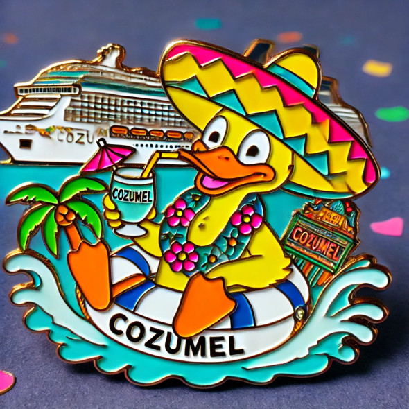 Cozumel Duck Pin – Tropical Paradise Fun!