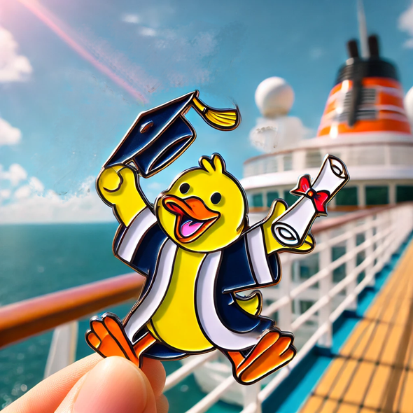 Graduation Celebration Duck Pin – Cruise Into Success (Quick Ship)!