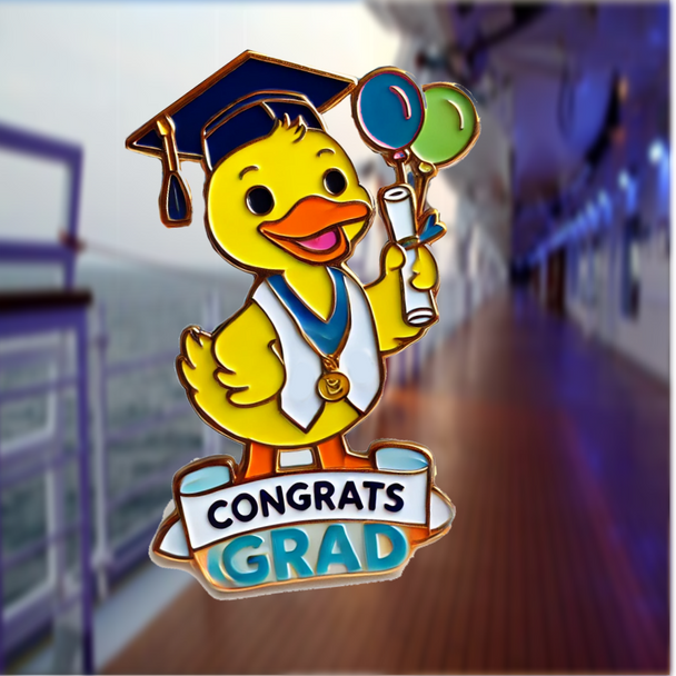 Graduation Balloons Duck Pin – Anchored in Achievement!