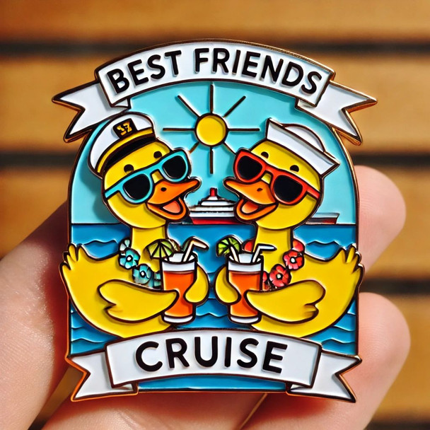Best Friends Captain’s Cruise Pin – Smooth Sailing for Two!