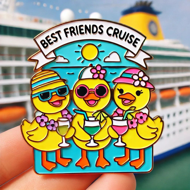 Best Friend Trio Sunset Sail Pin