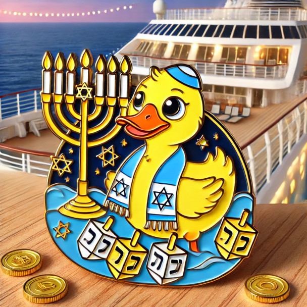 Hanukkah Duck Pin – Shine Bright on the High Seas!