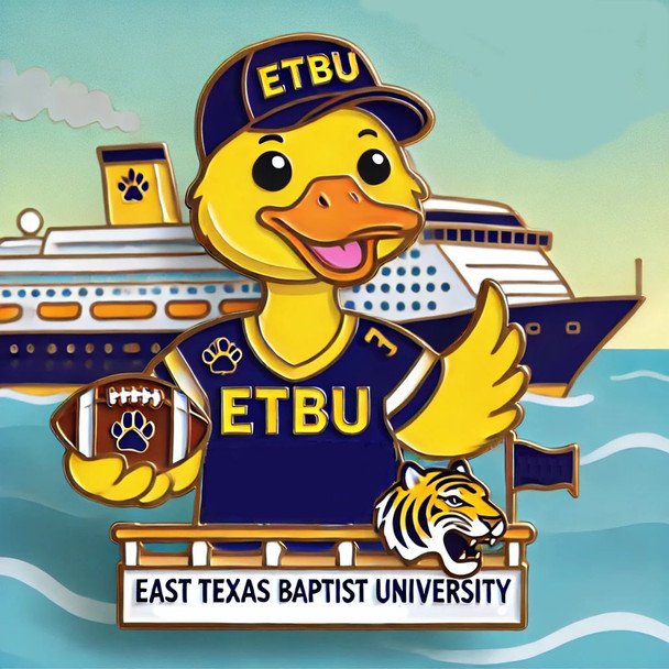 East Texas Baptist University Spirit Cruise Pin – Go Tigers!