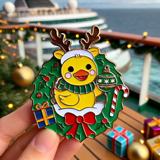 Christmas Wreath Duck Pin – Quick Ship Edition