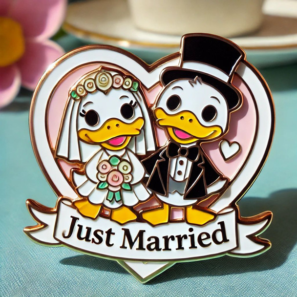 Lovebirds Afloat Duck Pin – Celebrate Love on the High Seas!