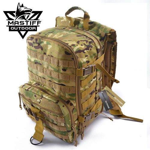 マスティフアウトドア Mastiff Outdoor アドベンチャーバックパック タクティカルミリタリー MOLLEキャンプリュックサック  TAN：angelica - スポーツ・アウトドア