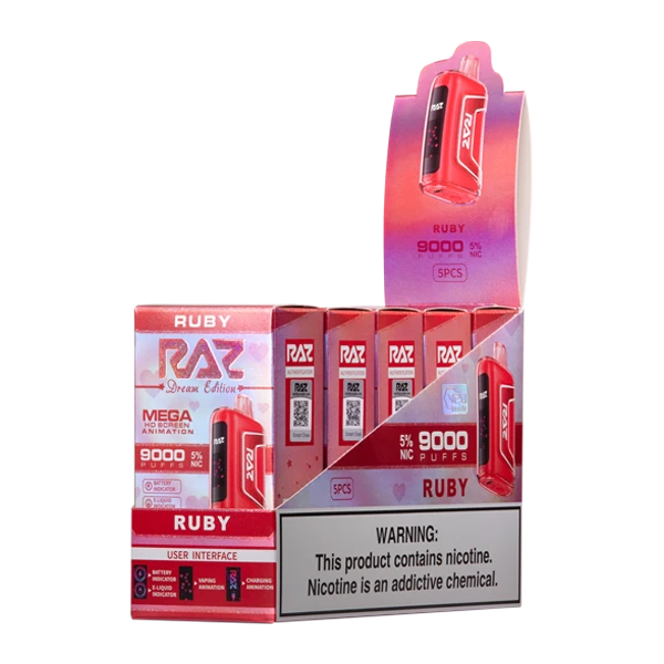 red raz vape flavor Ruby COUNT018 Flavor:Blackberry CHILL Lemon & Lime Nic