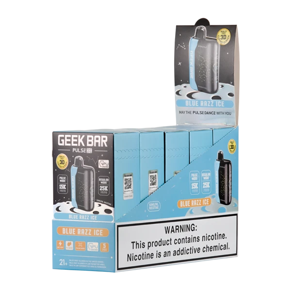 blue razz geek bar no nicotine Ice Pulse X 25k Category_Default Category/5% Nicotine Disposables Flavor:Crazy melon Geek Bar Pulse X