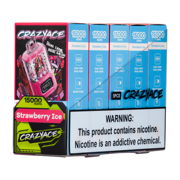 crazyace b15000 dual tank disposable vape Strawberry Ice price range:10 - 20 Flavor:Tropical Storm Flum Vape No Nicotine: