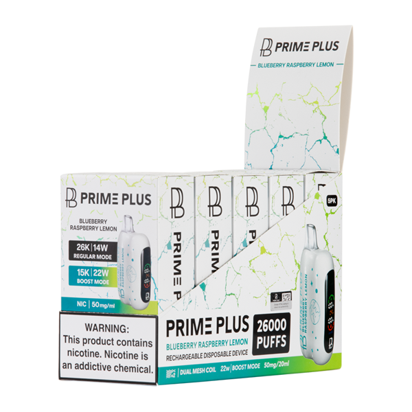 prime vape flavors Blueberry Raspberry Lemon PLUS 26000 Size:10 Pack (130ml) MDura Pro Kit Category_Products/