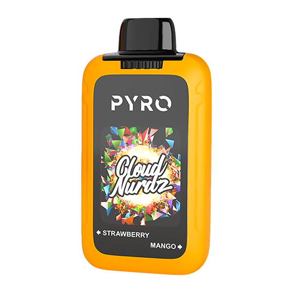 pyro disposable vape Strawberry/Mango CLOUD NURDZ X Duo Buy CBD Products 21 Flavour:Peach Nectarine Ice Flum Pebble Disposable Vape