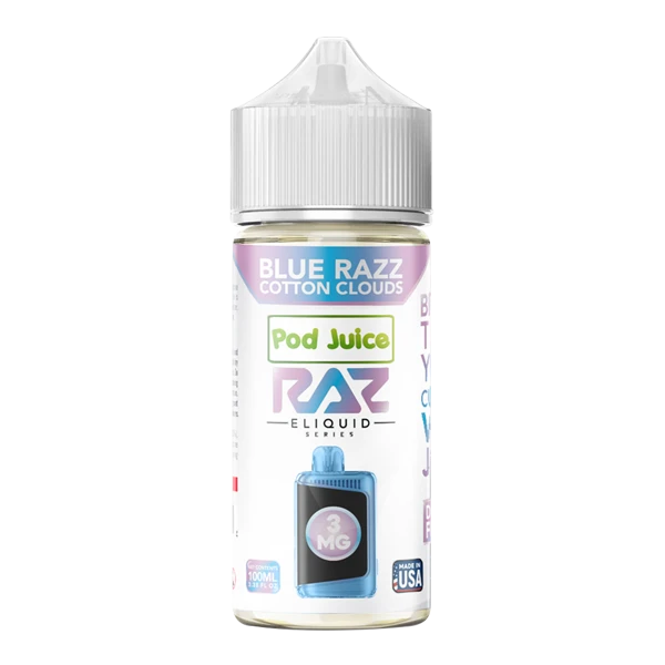blue razz cotton candy vape Clouds RAZ X POD JUICE 100ml Suorin Air Bar Single parent Vape Oil Flavor:OG Watermelon