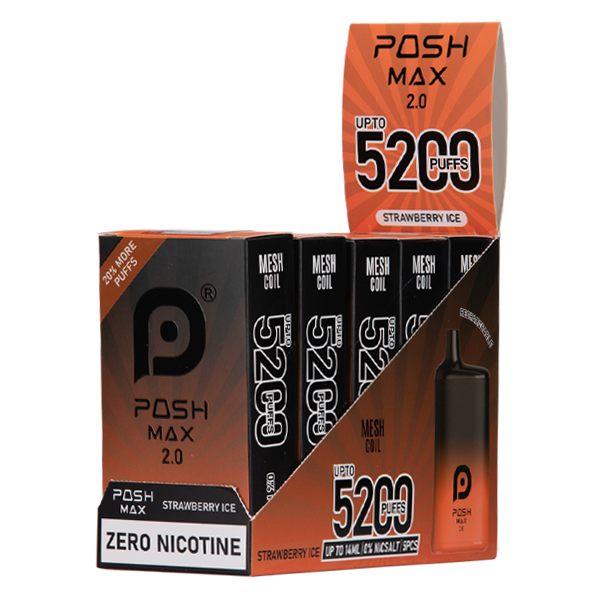 posh max 2.0 vape Strawberry Ice Flavour:Blue Razz Ice Blueberry Watermelon RAZ TN9000 Tank Type_Standard