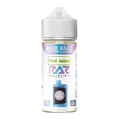 Blue Razz Cotton Clouds RAZ X POD JUICE 100ml