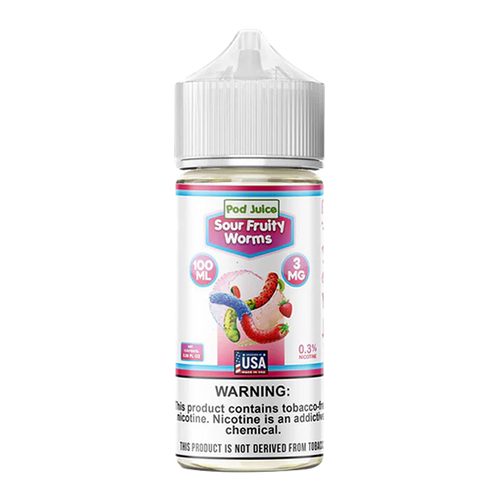 Sour Fruity Worms POD JUICE 100ml