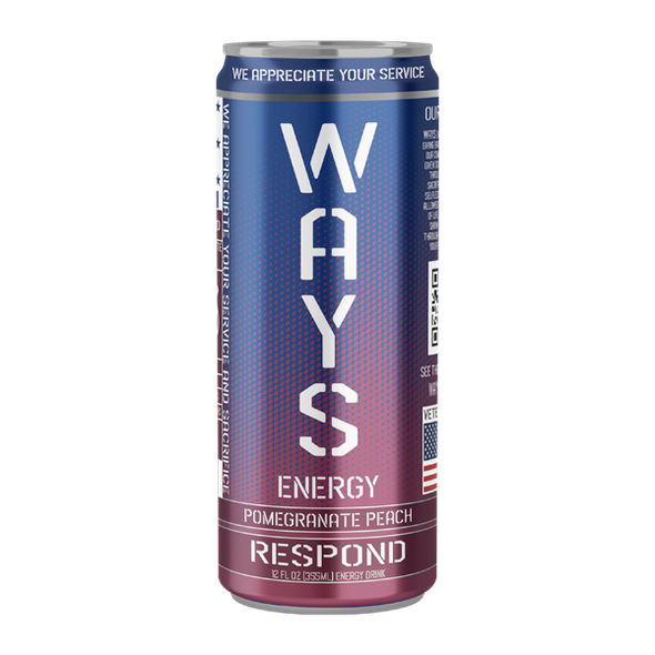 Pom Peach RESPOND WAYS Energy Drink 12oz
