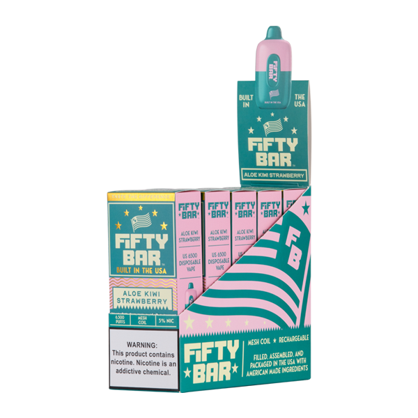 Aloe Kiwi Strawberry Fifty Bar Vape Bundle