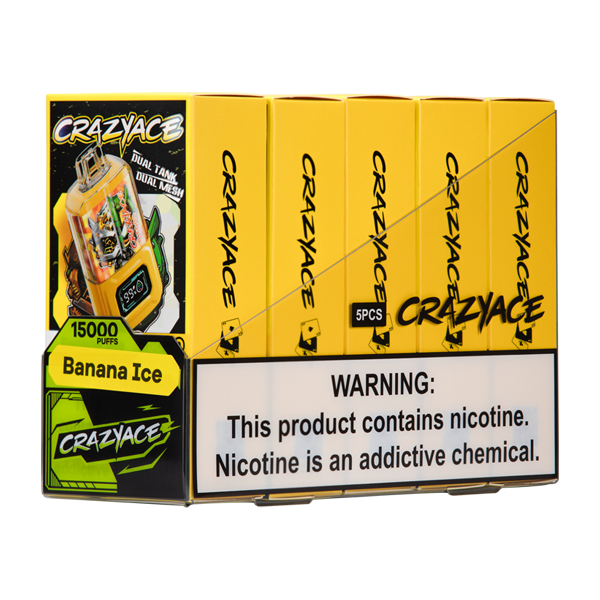 Crazy Aces Banana Ice Vape 5 Pack