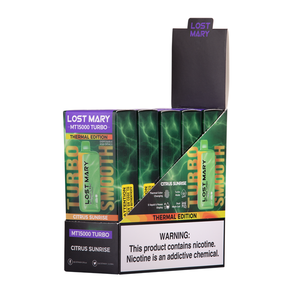 Citrus Sunrise LOST MARY MT15000 TURBO Vape bundle