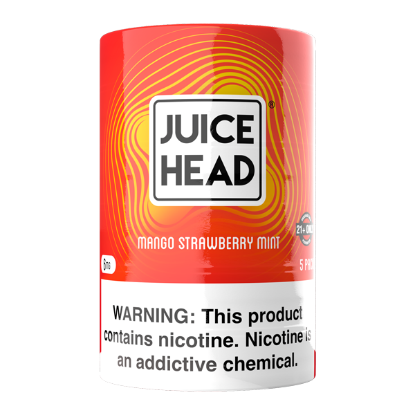 5 pack of Juice Head Mango Strawberry Mint Nicotine Pouches 6mg