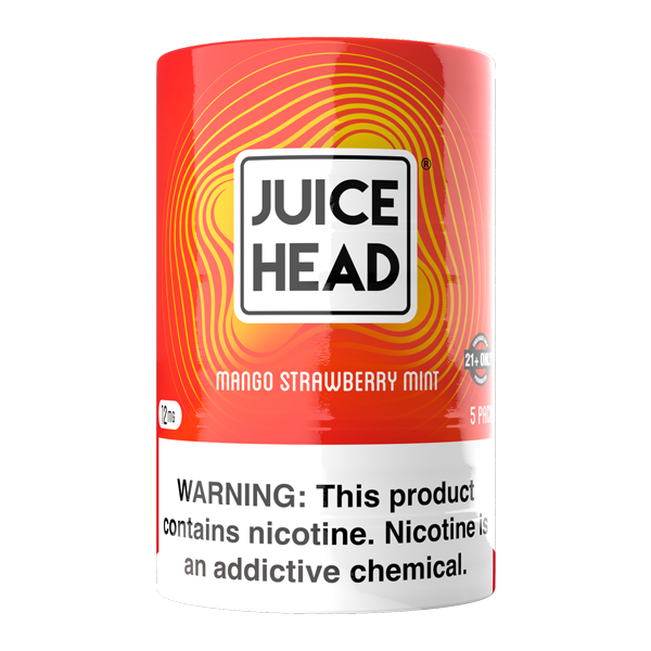 5 pack of Juice Head Mango Strawberry Mint Nicotine Pouches 12mg