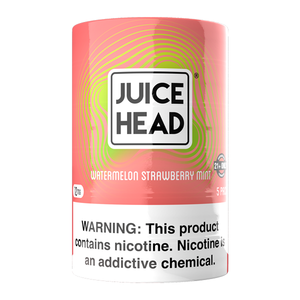 5 Pack Juice Head Nicotine Pouches Watermelon Strawberry Mint 12mg