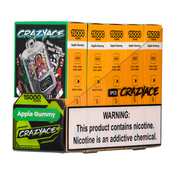 Apple Gummy CrazyAce B15000 5-Pack Bundle