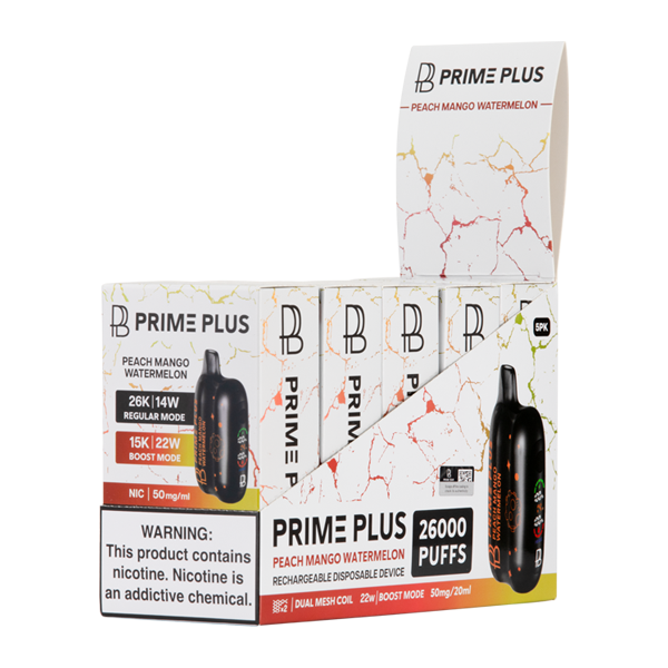 Peach Mango Watermelon Prime Plus vape 5 pack
