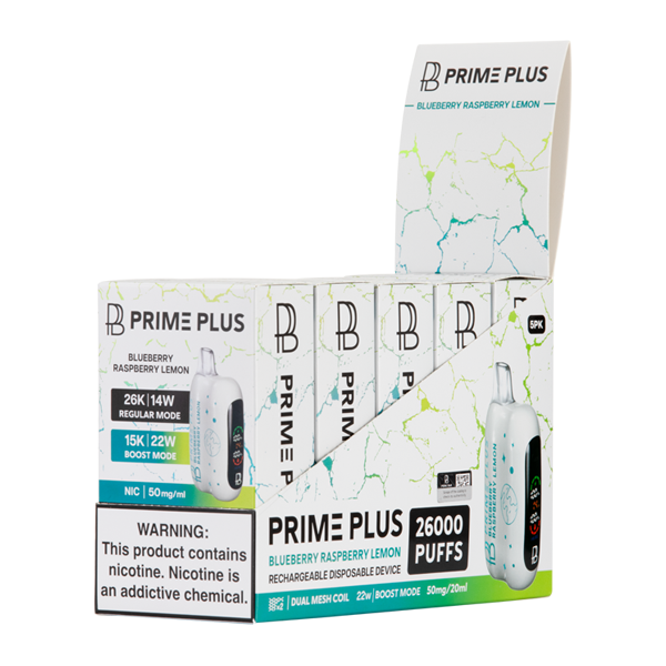 Blueberry Raspberry Lemon Prime Plus vape 5 pack