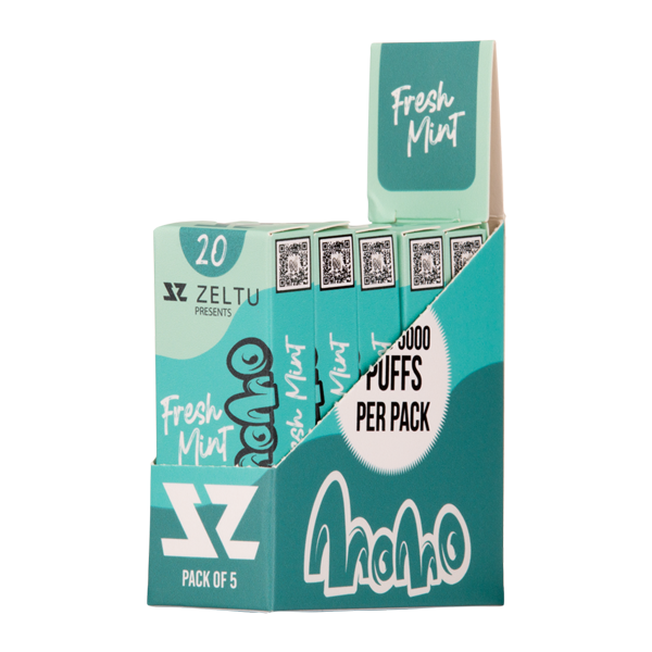 Fresh Mint Momo Zeltu X3 Pods 20mg 5 pack for Vaping.com