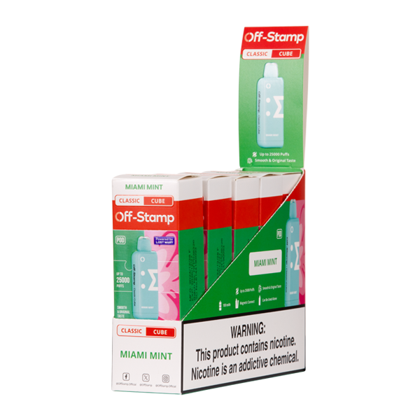 5 Pack of Miami Mint OFF STAMP X-Cube Disposable CLASSIC