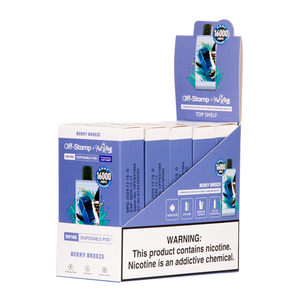 Blue Razz Ice OFF STAMP SW16000 Vapes