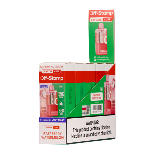 Raspberry Watermelon Off Stamp X-Cube Crystal Disposables