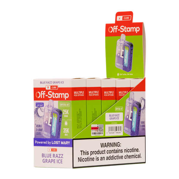 Blue Razz Grape Ice Off Stamp X-Cube Crystal Kits