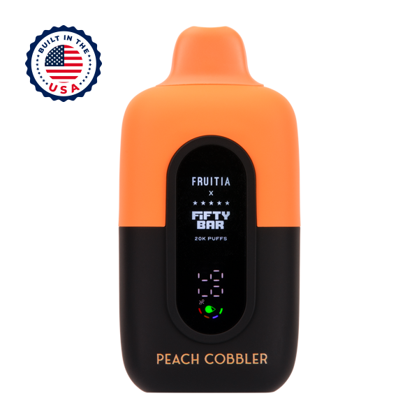 Peach Cobbler FRUITIA X Fifty Bar 20K Vape
