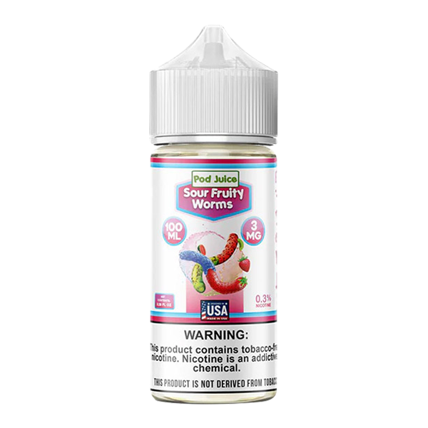 Sour Fruity Worms POD JUICE 100ml