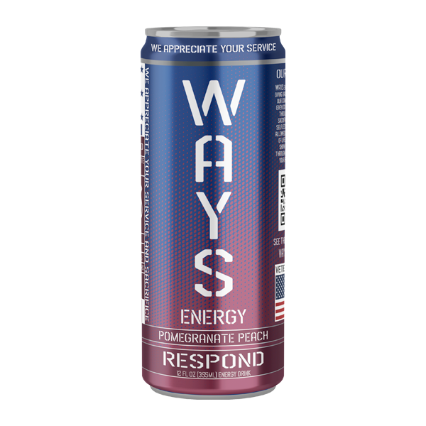 Pom Peach RESPOND WAYS Energy Drink 12oz