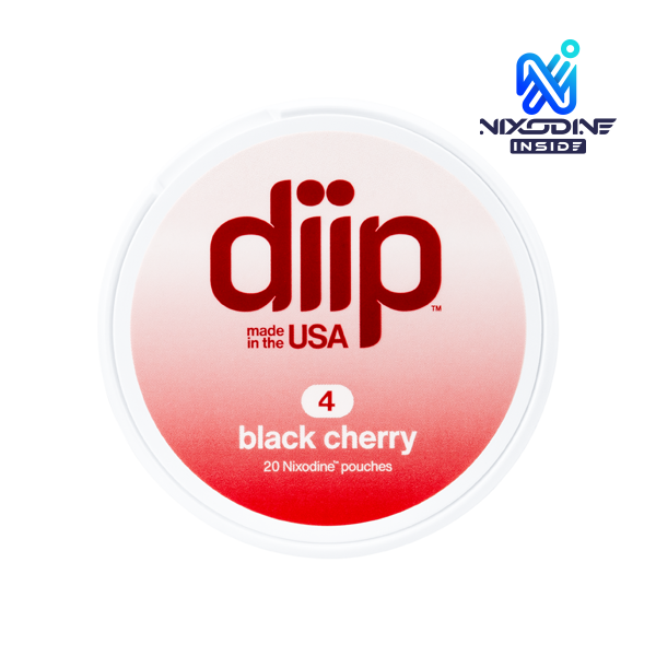 4 Black Cherry DIIP Reset Nixodine Pouches