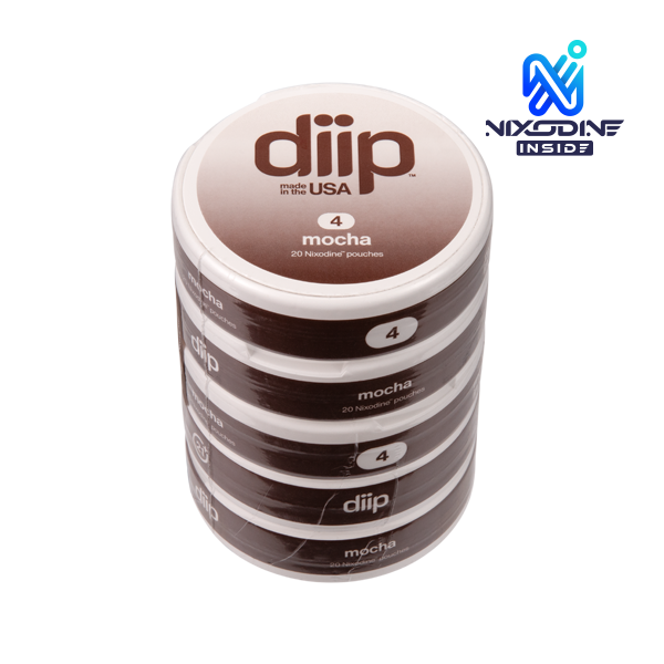 Sleeve of 4 Mocha DIIP Reset Nixodine Pouches