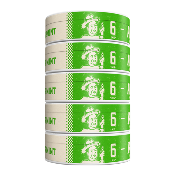 5 pack of 6mg Spearmint ALP Pouches