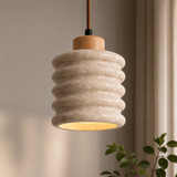 Seren Ribbed Stone Pendelleuchte