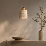 Seren Ribbed Stone Pendelleuchte