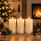 Veluna Wax LED-Kerzen 3er-Set